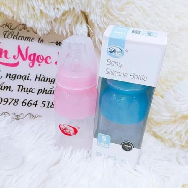 Bình sữa Silicon 2In1 Baby Love Hàn Quốc 110ml cho bé