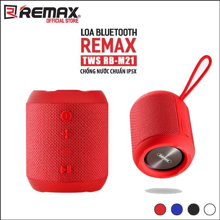 Loa Bluetooth Remax TWS RB-M21 có thể kết nối 2 loa chống nước chuẩn IP5X