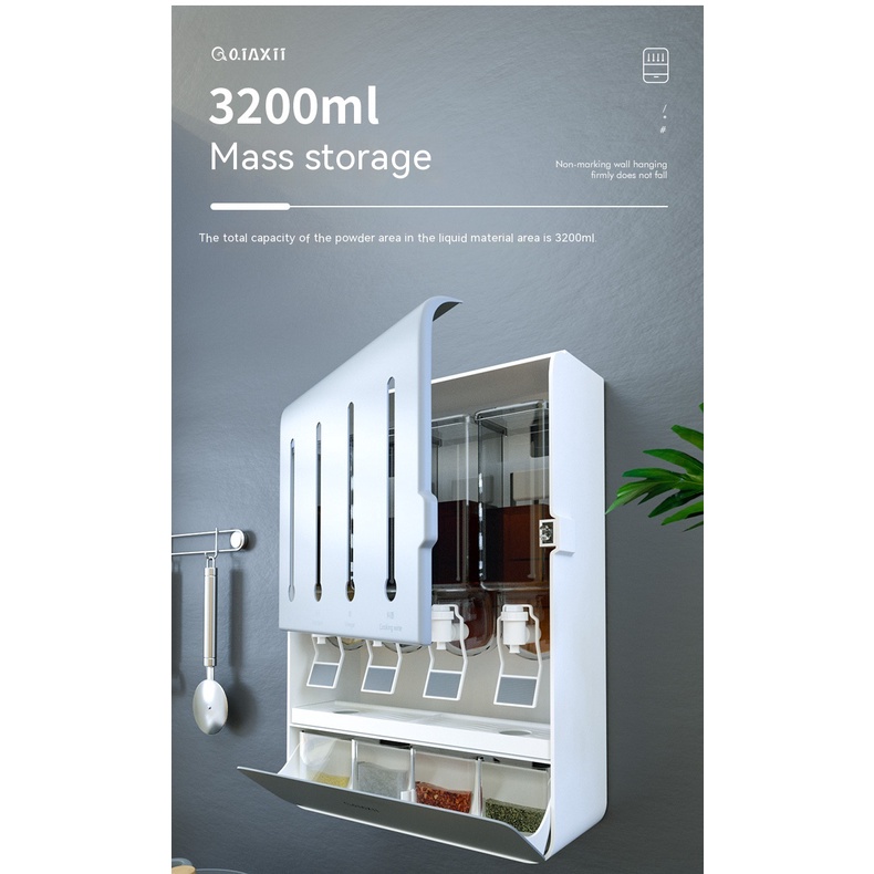 Kệ Đựng Lọ Gia Vị Gắn Tường Tiện Dụng Cho Nhà Bếp