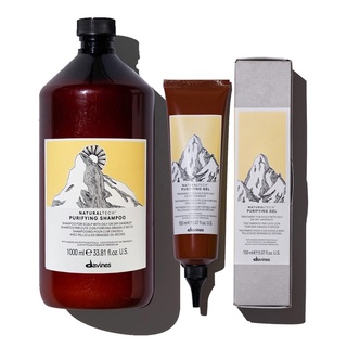 Combo dầu gội và gel hạn chế gàu ngứa da đầu Davines Purifying 1000ml/150ml