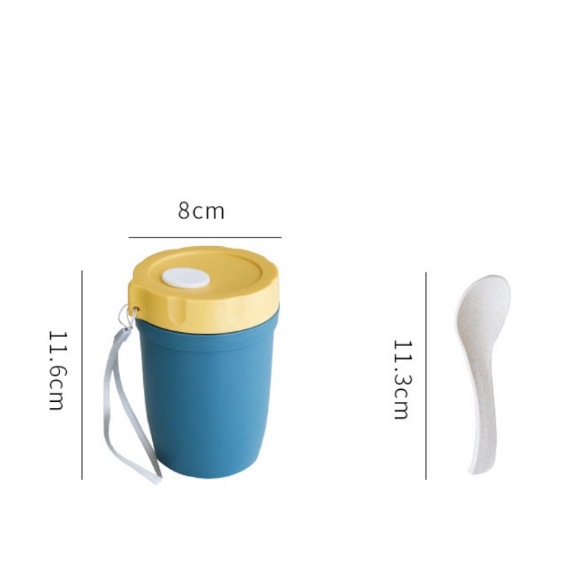 Cốc đựng canh giữ nhiệt lúa mạch văn phòng, sử dụng được trong lò vi sóng