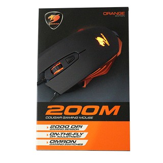 Chuột gaming Cougar 200M - Đen Cam