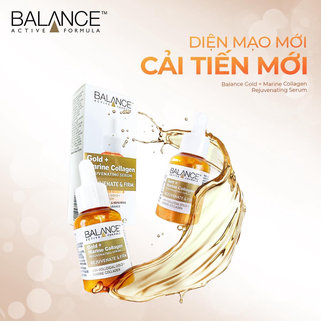 Tinh chất vàng Dưỡng Căng Bóng Da, Ngừa Lão Hóa Serum Balance Gold Collagen Rejuvenating 30ml