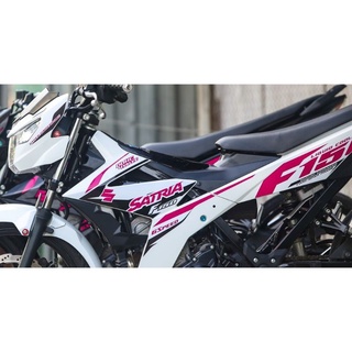 Tem rời suzuki satria f150 zin 2018 trắng hồng