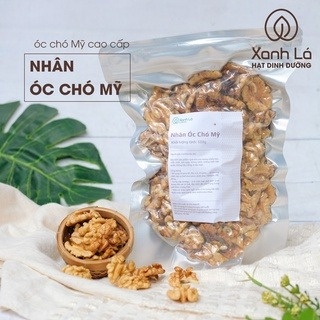 Nhân óc chó đỏ &amp; óc chó vàng Chandler (Mỹ) SẠCH, không biến đổi gen, sấy nguyên vị Xanh Lá