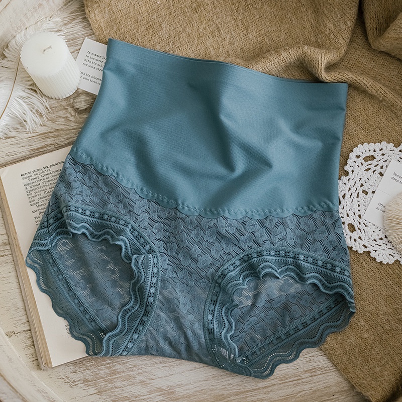 Quần Lót Nữ Cạp Cao Pha Ren Không Lộ Viền Gen Bụng Nhẹ Nhàng Thoáng Khí P498