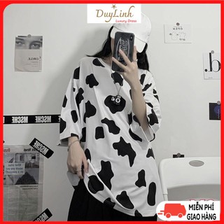 Áo thun bò sữa tay lỡ, form rộng Unisex hot trend