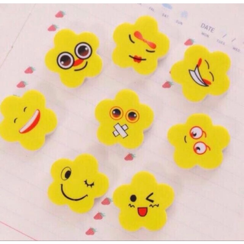 Set 3 gôm ngôi sao nhiều biểu cảm dễ thương (tẩy ngôi sao)