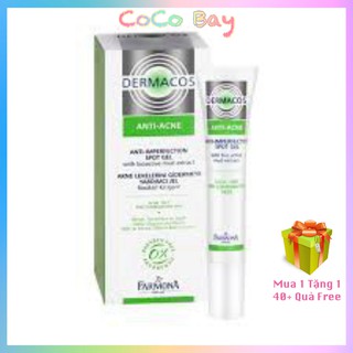 [ Hàng Air+Bill ] DERMACOS ANTI-ACNE ANTI-IMPERFECTION SPOT GEL 15ML. GEL CHẤM MỤN CHỨA BÙN HOẠT TÍNH.