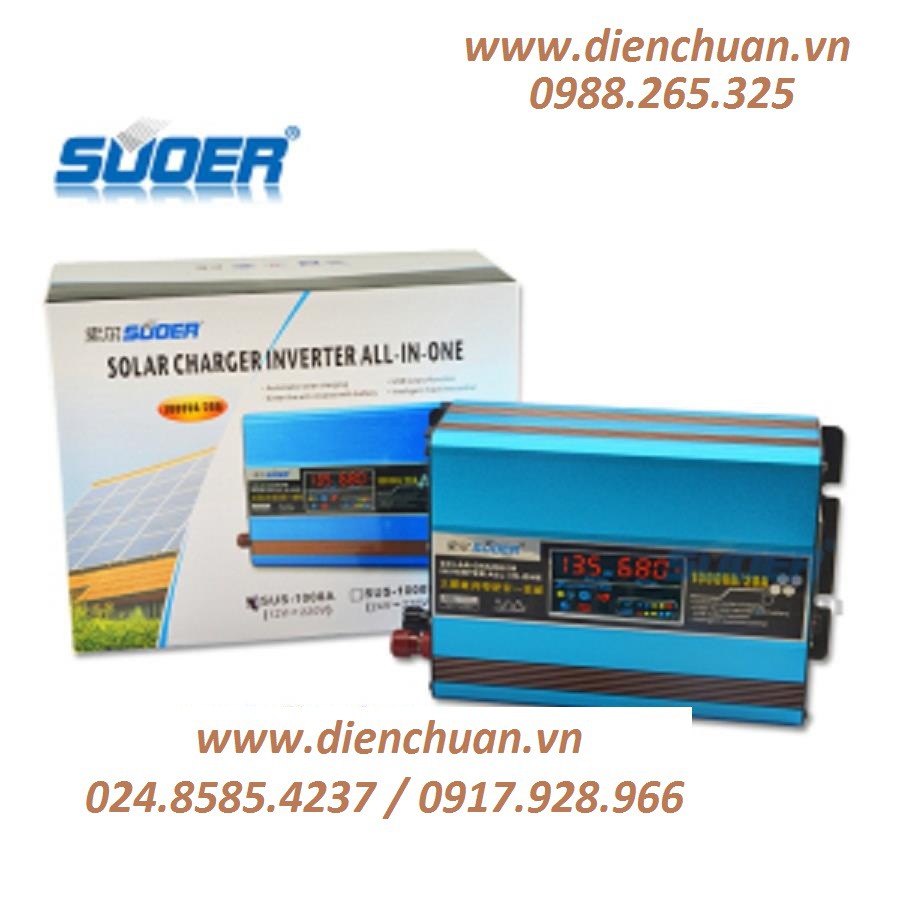 Bộ kích điện sạc pin năng lượng mặt trời 2 trong 1 500VA 12V