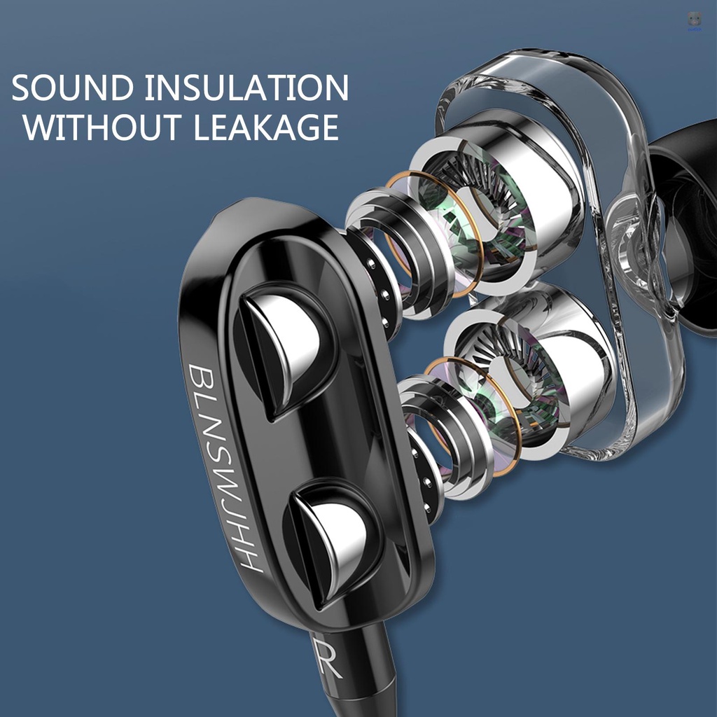 (Giao Hàng Nhanh) Tai Nghe Nhét Tai A4 Cổng 3.5mm Chống Nước Màu Đen Phong Cách Thể Thao