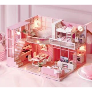 Mô hình nhà gỗ búp bê Dollhouse DIY – Kèm mica – L026 Dream Angel