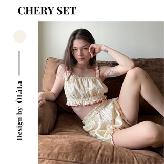 Olalastudio bộ đồ ngủ hoạ tiết cherry