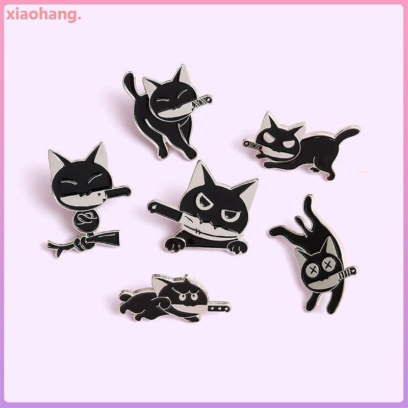 Ghim cài áo hình chú mèo hoạt hình đáng yêu