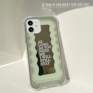 Ốp điện thoại tráng gương họa tiết gợn sóng chống sốc cho iphone13 iPhone 12 11Promax xs 7/8p
