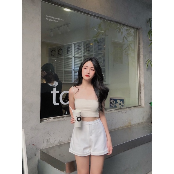 [CLAY] EMMY CROPTOP - Áo hai dây len tăm croptop ôm body | BigBuy360 - bigbuy360.vn