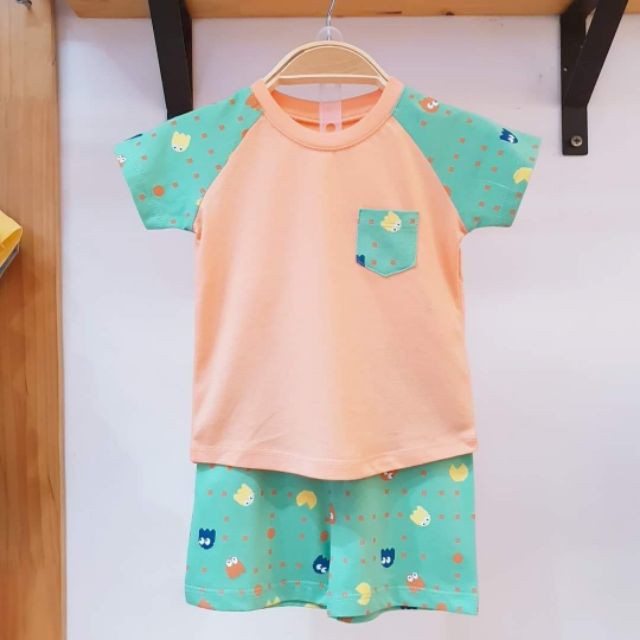 Bộ cộc Raglan bé trai LULLABY cotton cao cấp cực mềm cho bé