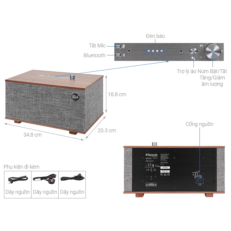 Loa Klipsch The Three 2 New Chính Hãng - Bảo Hành 12 Tháng