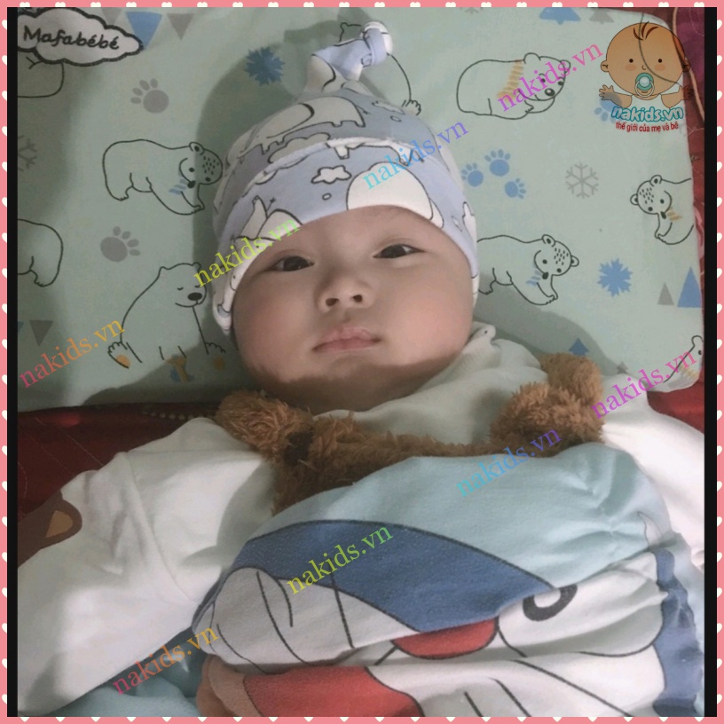 Gối Cao Su Non Mafabebe Lỗ Thông Hơi - Gối Chống Méo Đầu Cho Bé Kích Thước 45x25x3cm