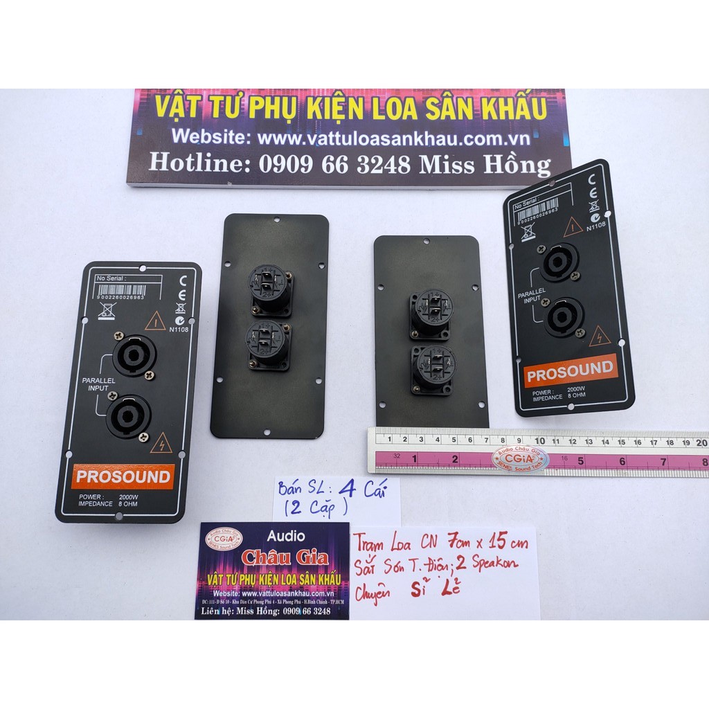 Trạm loa bằng sắt 7cmx15cm 4 cái Audio Châu Gia