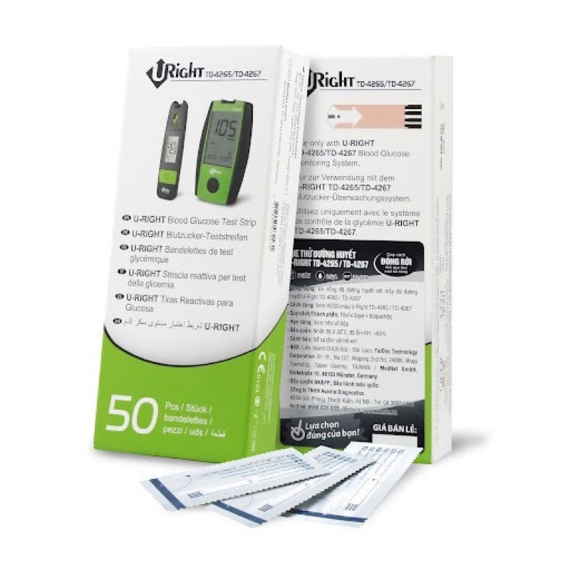 ✅ Que Thử Đường Huyết: Uright TD 4265/4267 Date Xa -VT0348 25 que