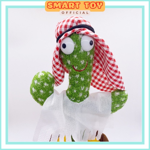 Cây xương rồng nhảy múa, xương rồng nhại giọng nói, nhún nhảy vui nhộn, phát 120 bài hát hot, có đèn Led, dây sạc USB