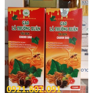Cao lá thường xuân tỏi đen mật ong chanh đào ( đông trùng bổ phế prostibame) chai 150ml