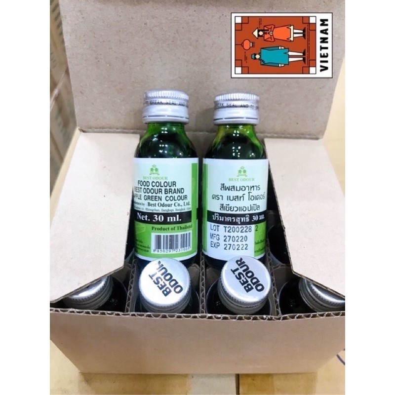 Màu thực phẩm Thái Lan Best Odour 30ml tạo màu cho bánh kẹo