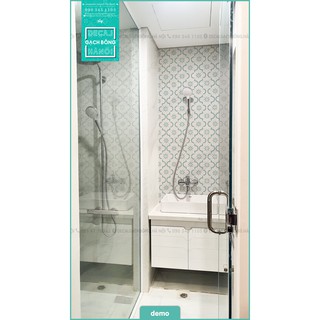 DECAL GẠCH BÔNG HỌA TIẾT ĐỒNG NHẤT - 𝐒𝐄𝐓 𝐋𝐈𝐓𝐓𝐋𝐄 𝐂𝐋𝐎𝐔𝐃 60X160CM (24 Ô 20X20CM hoặc 44 ô 15x15cm)