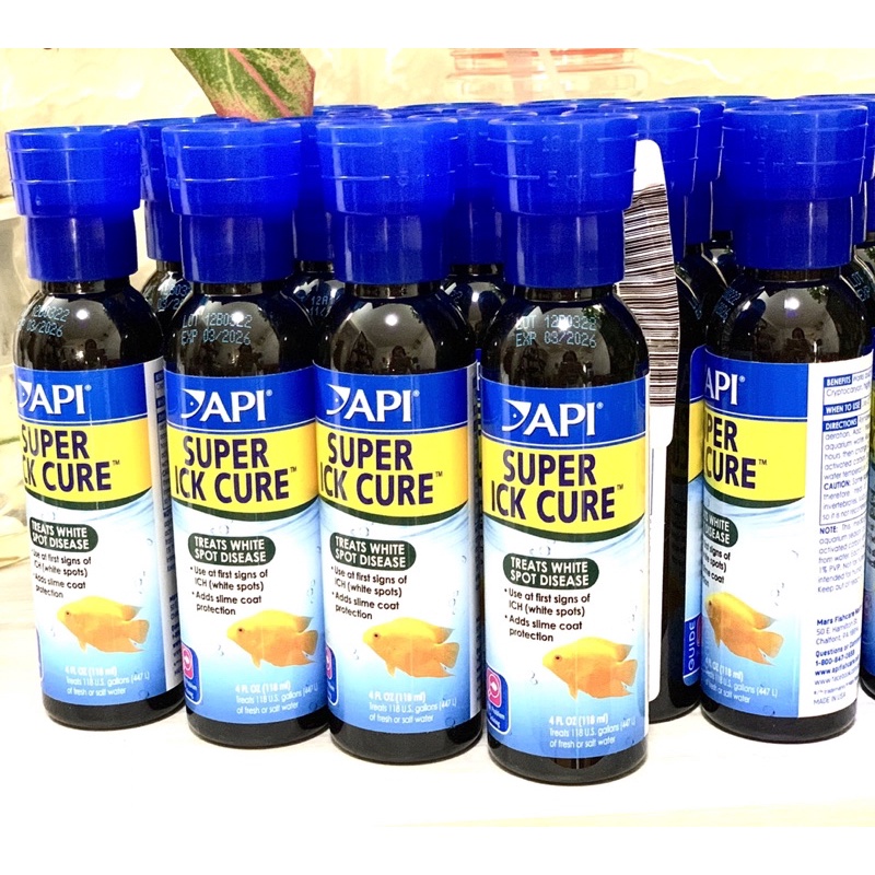 API - Super Ick Cure Xử lý bệnh nấm, đốm trắng, ký sinh trùng cọ mình cho cá cảnh (chai 118ml)