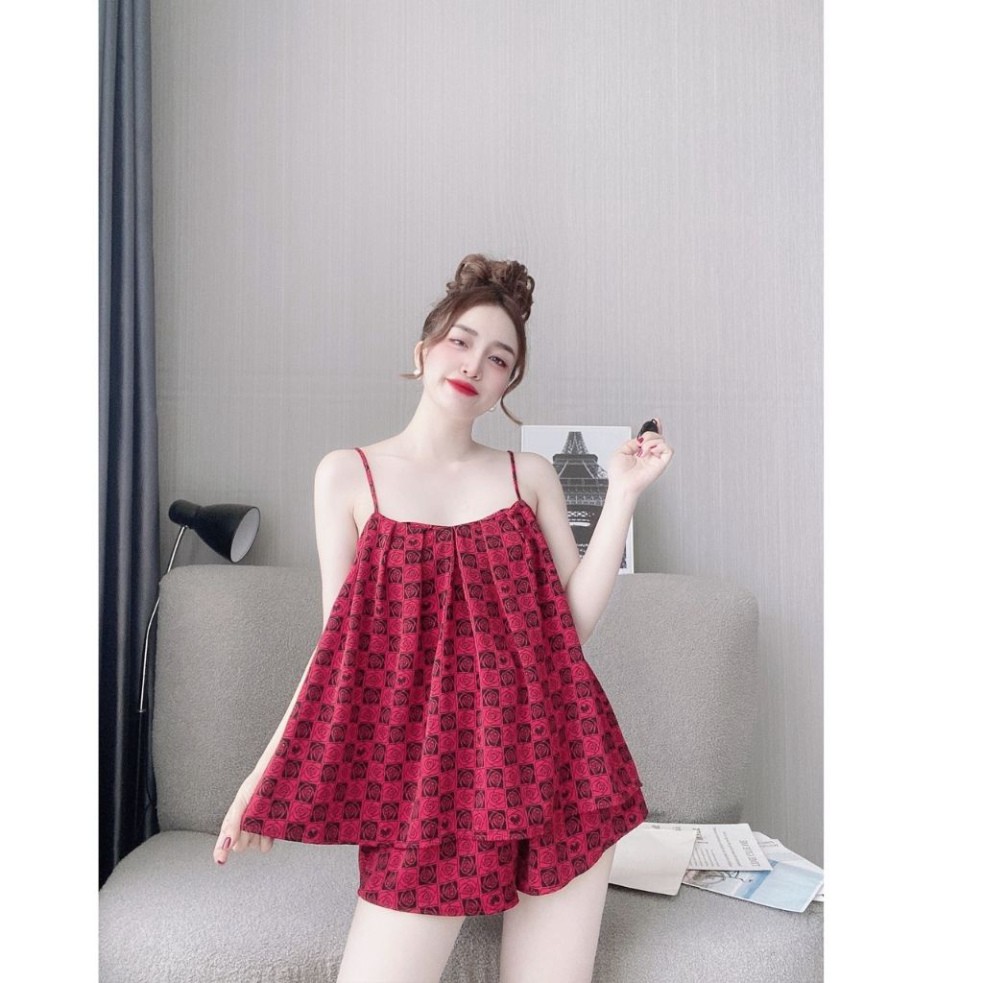 Đồ Ngủ Nữ BIGSIZE Đồ Ngủ Sexy lụa MANGO cao cấp mềm mại xinh xắn < 70KG | BigBuy360 - bigbuy360.vn