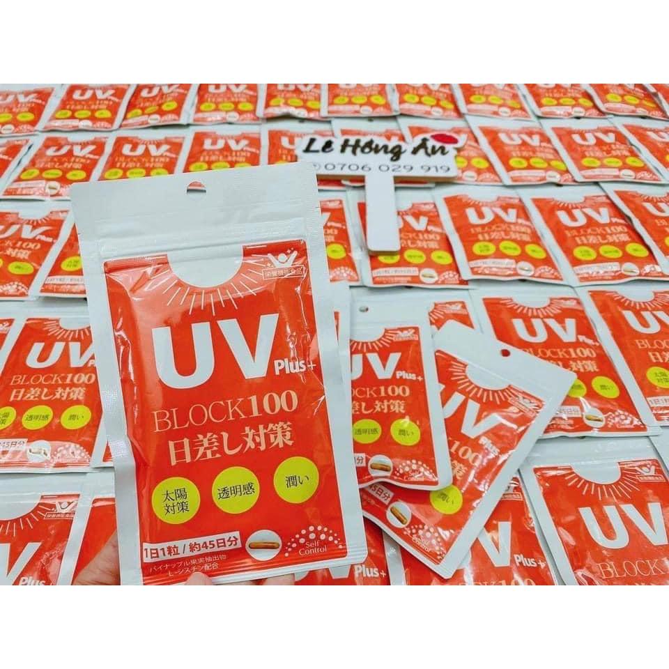 Viên Uống Chống Nắng Nhật Bản UV Plus+ Block100 Gói 45 Viên
