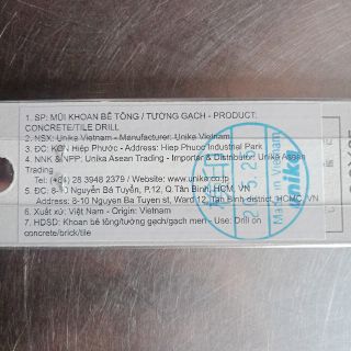 MŨI KHOAN ĐUÔI TRỤ UNIKA 3.2mm