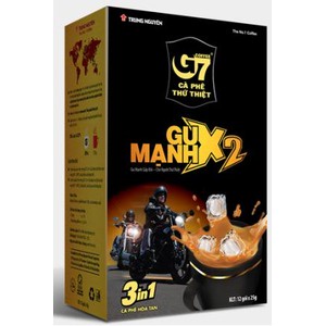 Cà Phê Trung Nguyên Hòa Tan Gu Mạnh X2 Hộp 12 Gói*25gr
