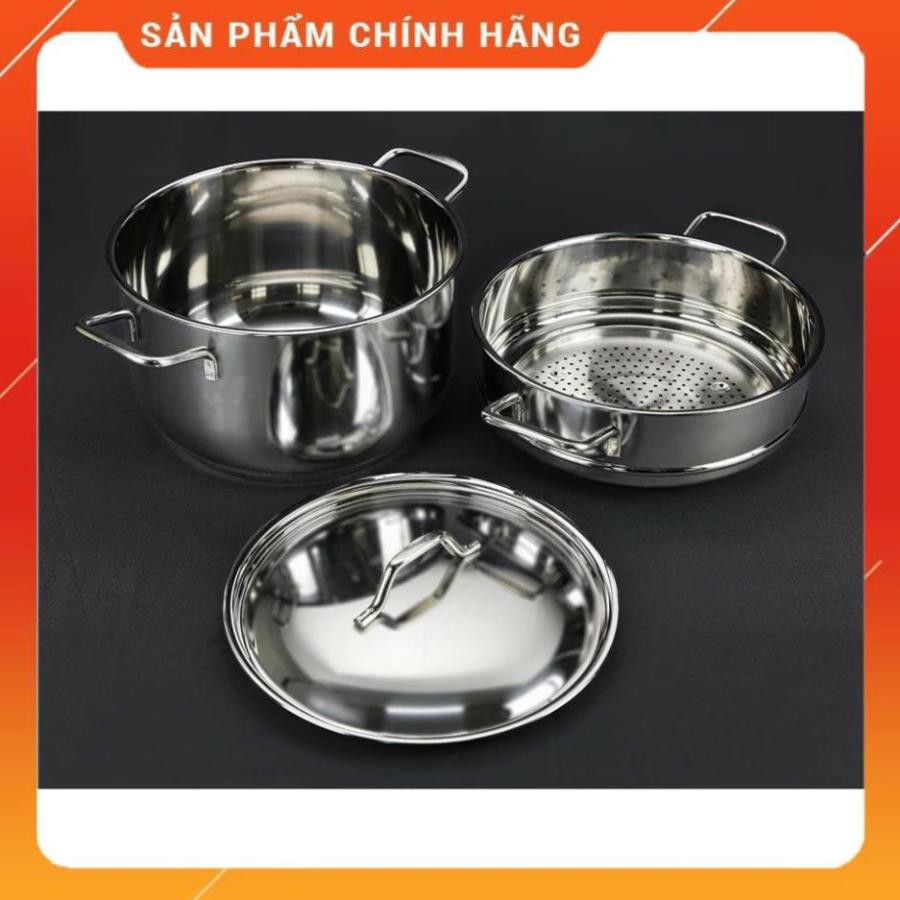 [FreeShip]  Bộ nồi FIVESTAR 5 chiếc 3 đáy nắp inox BM