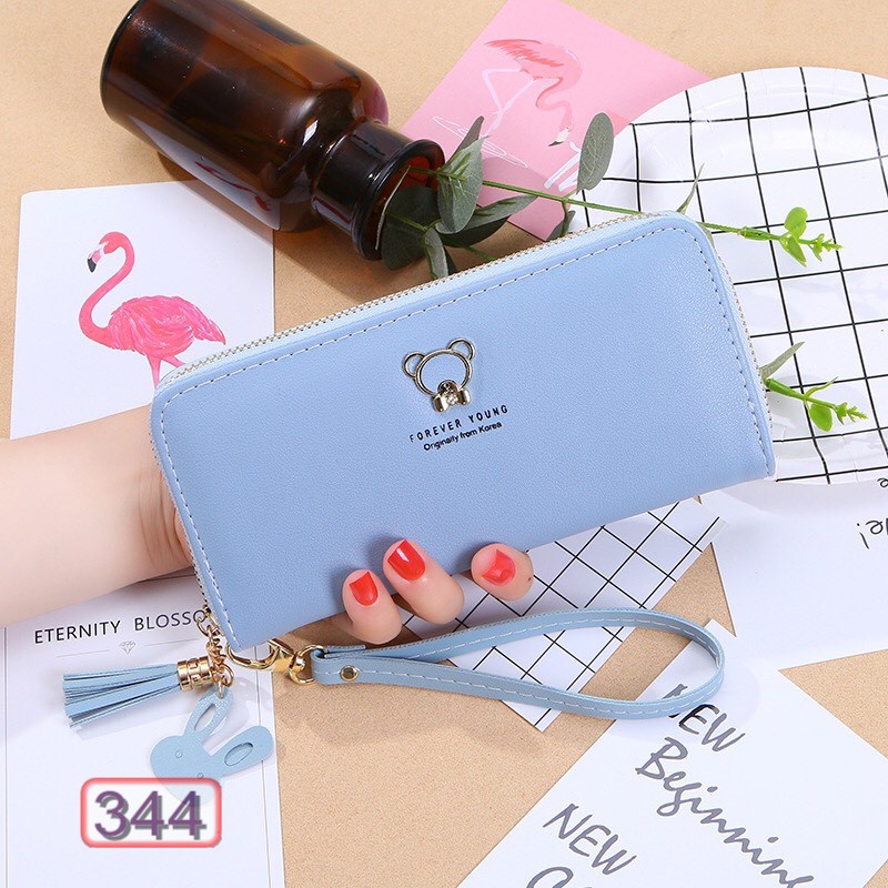 Ví Dài Nữ Khóa Kéo Forever Young Hình Gấu 344 Dễ Thương Siêu Hot - Hazo