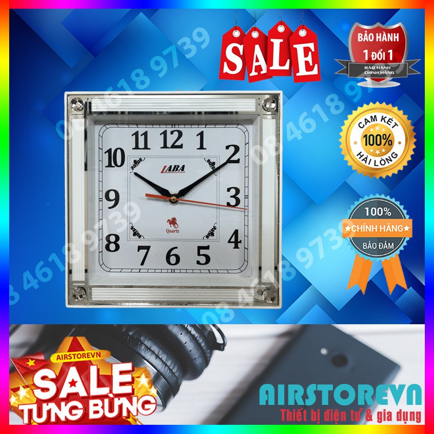 Đồng hồ treo tường Laba vuông 232 - Màu bất kì- Xả kho giá sốc