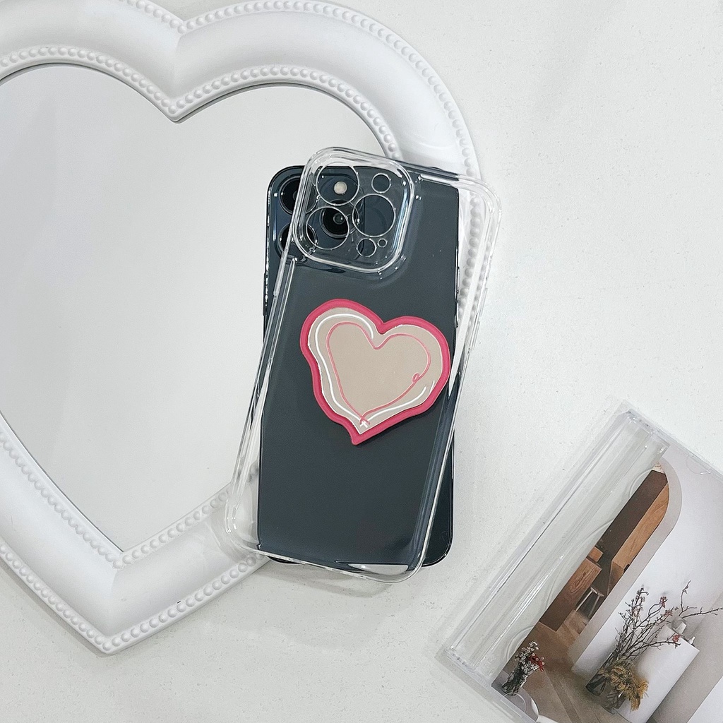 Ốp Điện Thoại Chống Sốc Thiết Kế Thời Trang Ngọt Ngào Có Giá Đỡ Cho Iphone