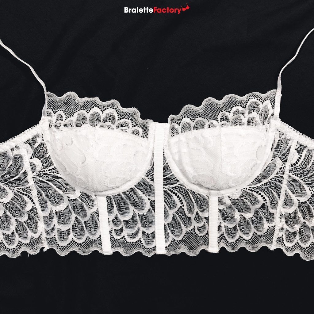 [Tặng mã 30k] Áo lót ren croptop trắng, áo ngực croptop, áo lót đẹp mặc đi chơi, có gọng, mút lót [mẫu N31] | BigBuy360 - bigbuy360.vn