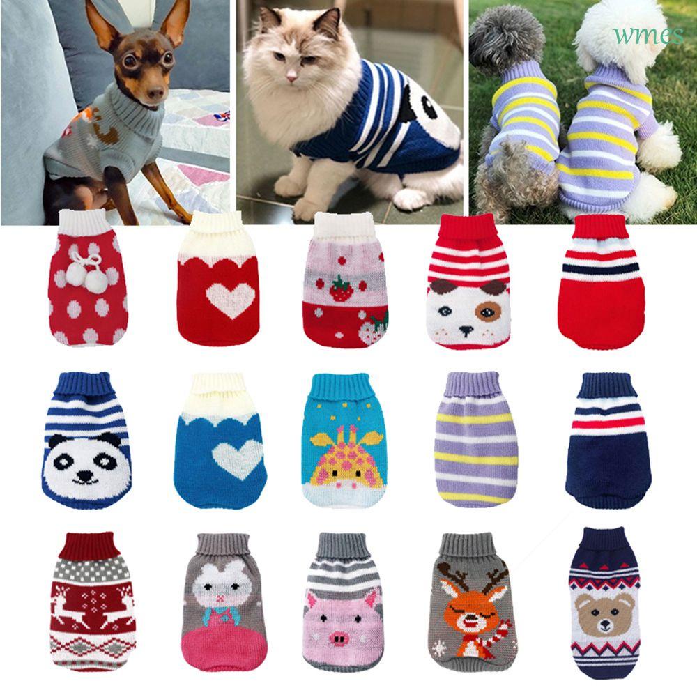Áo sweater dệt kim giữ ấm cho cún và mèo cưng nhiều kiểu dáng tùy chọn