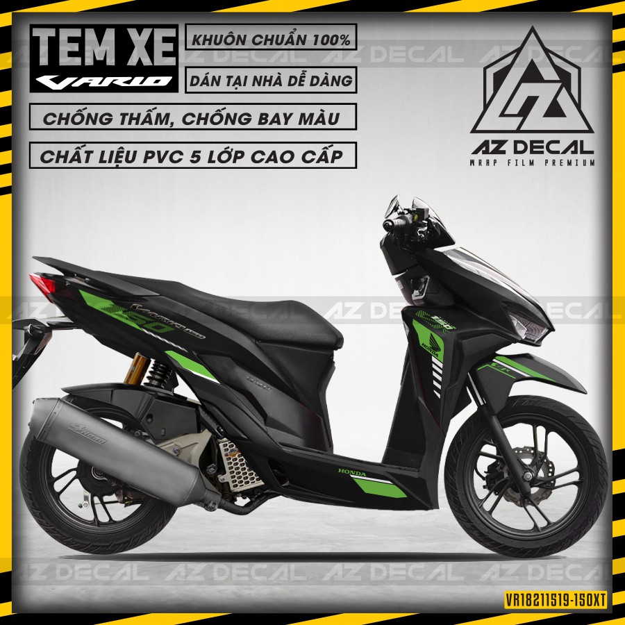 Tem Rời Xe Vario 150 Kiểu Cách Điệu | VR182119150 | Decal Chế Chất Liệu PVC Chống Thấm Chống Bay Màu