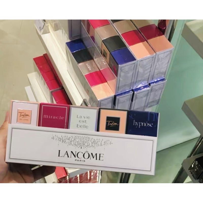 SET 5 CHAI NƯỚC HOA LANCOME - Mini Giftset (Hypnose 5ml, Tresor 7.5ml, La vie est 4ml, Miracle 5ml, Tresor In Love 5ml)