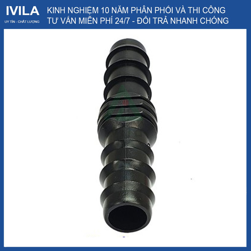 Nối thẳng LDPE 16 - Phụ kiện tưới nối ống 16mm - Kết nối chắc chắn chịu áp lực nước cao - Bảo hành 12 tháng