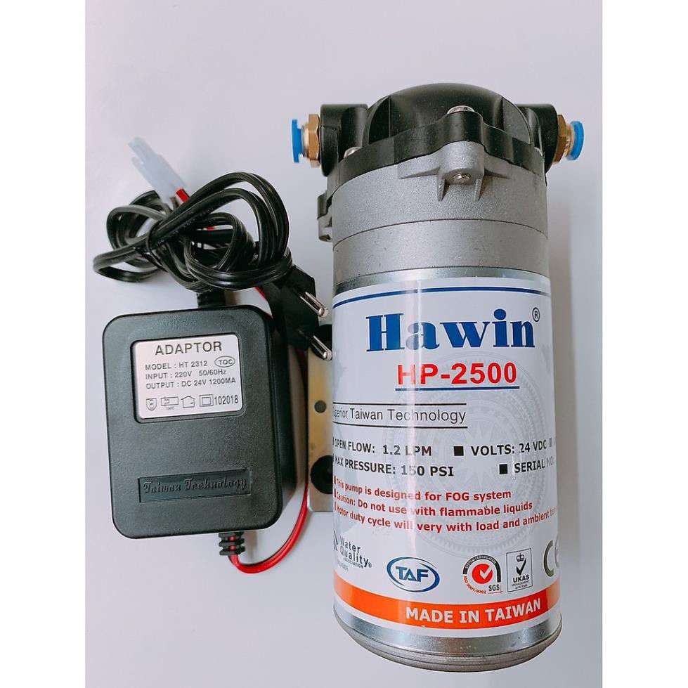 Bơm tăng áp - phun sương cao cấp Hawin Taiwan HP 2500