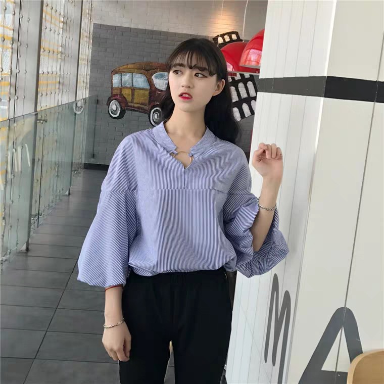 Áo tay bồng cổ phối phụ kiện (CÓ ẢNH THẬT) | BigBuy360 - bigbuy360.vn