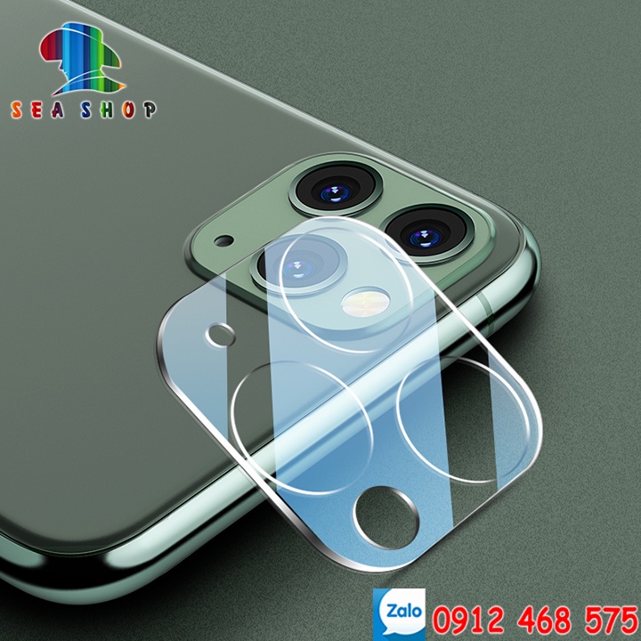 [TẶNG KÈM MIẾNG LAU] Kính cường lực bảo vệ camera iPhone 11, 12, 13 Pro Max, 13 Mini - Kính cường lực 9D - 21D