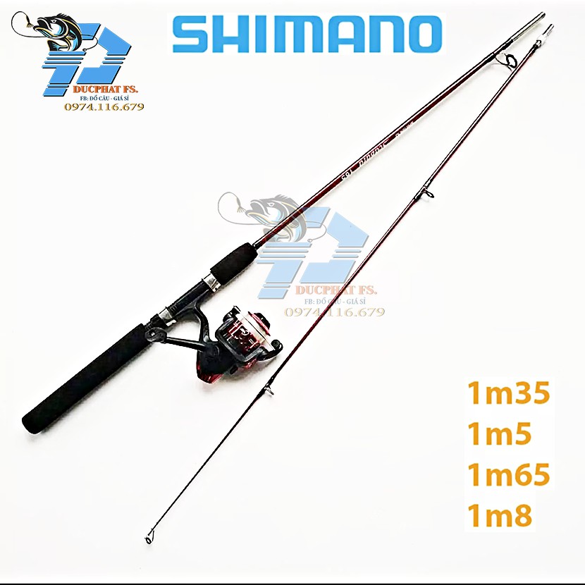 Bộ Cần Câu Máy 2 Khúc SHIMANO ,Tặng bộ phụ kiện câu trị giá 50k