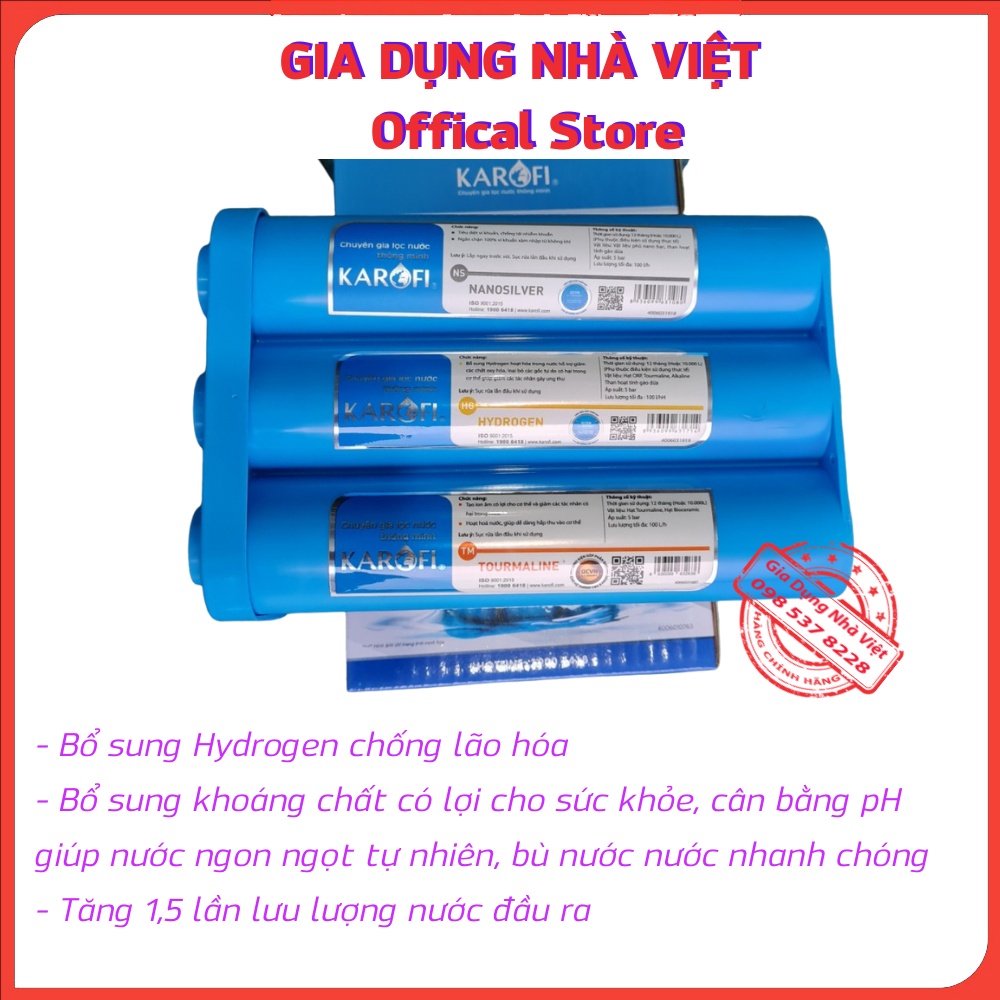 Lõi Lọc Nước KAROFI SMAX Chức Năng Đúc Nguyên Khối Hiệu Suất Cao Hàng Chính Hãng