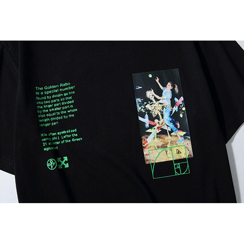 Off-White Áo Thun Tay Ngắn Chất Liệu Cotton In Hình Độc Đáo Thời Trang Dành Cho Cả Nam Và Nữ