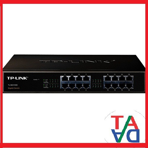 TP-Link TL-SG1016D - Switch Lắp Tủ/Để bàn 16 Cổng Tốc Độ Gigabit - Hàng Chính Hãng